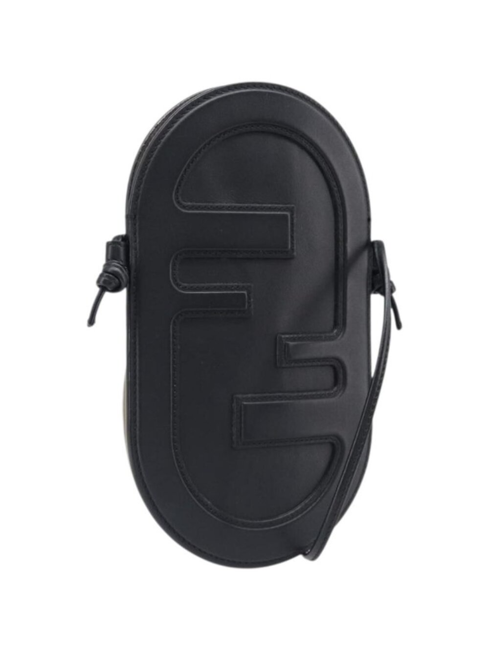 FENDI Shoulder Bag Leather Black